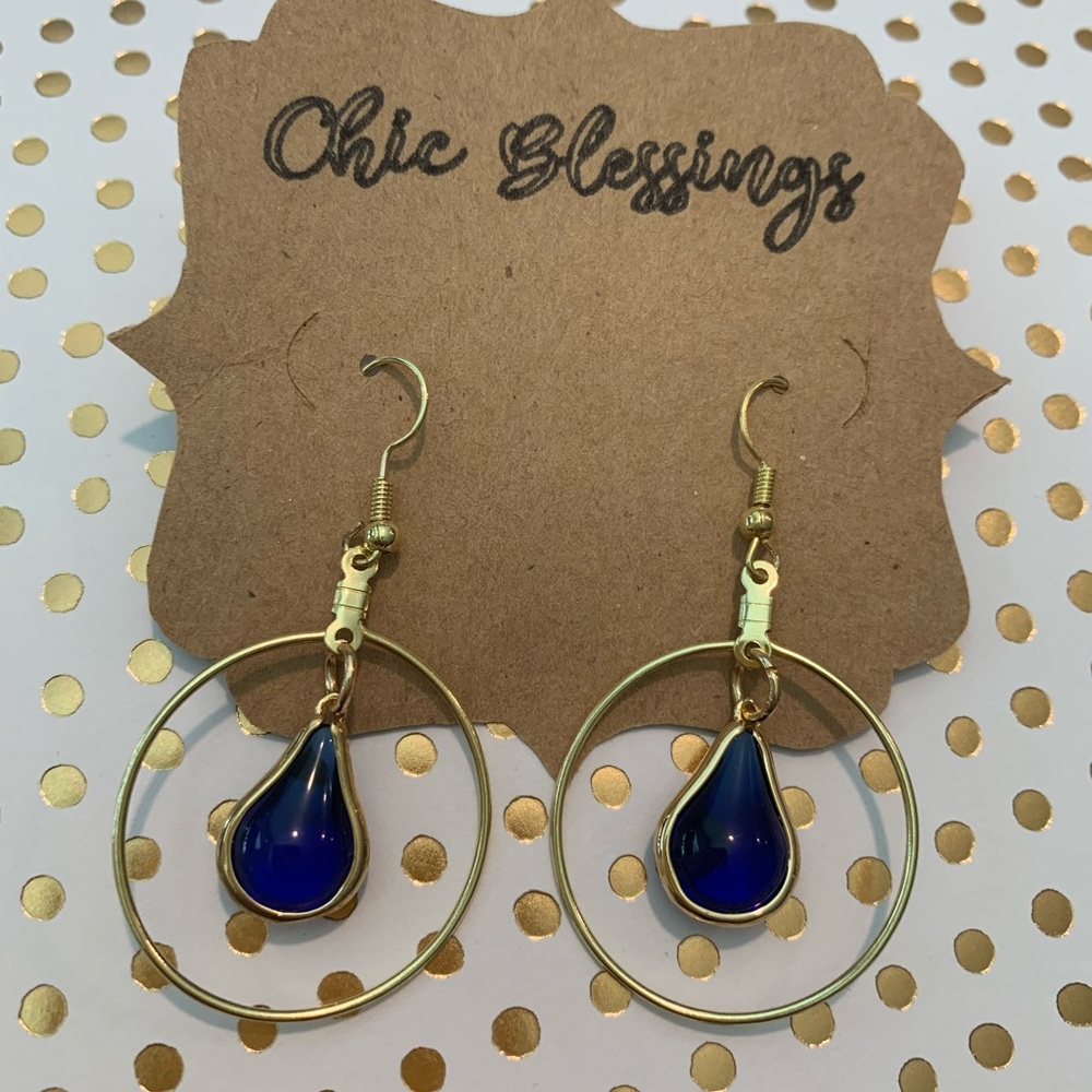 Beautiful deep blue earrings